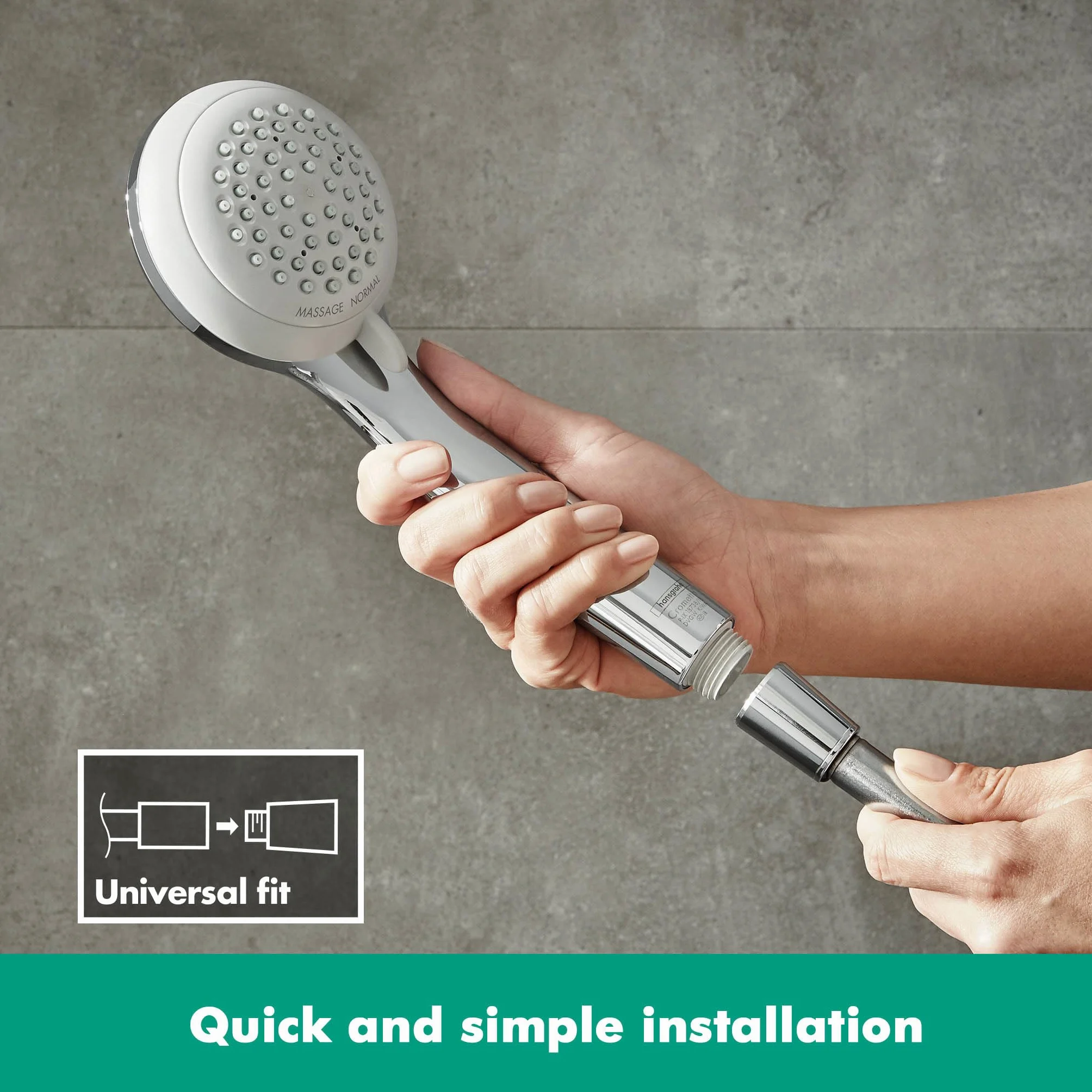 Hansgrohe Crometta 85 Słuchawka Prysznicowa, Srebrny, 7 x 8.5 x 18.4 cm