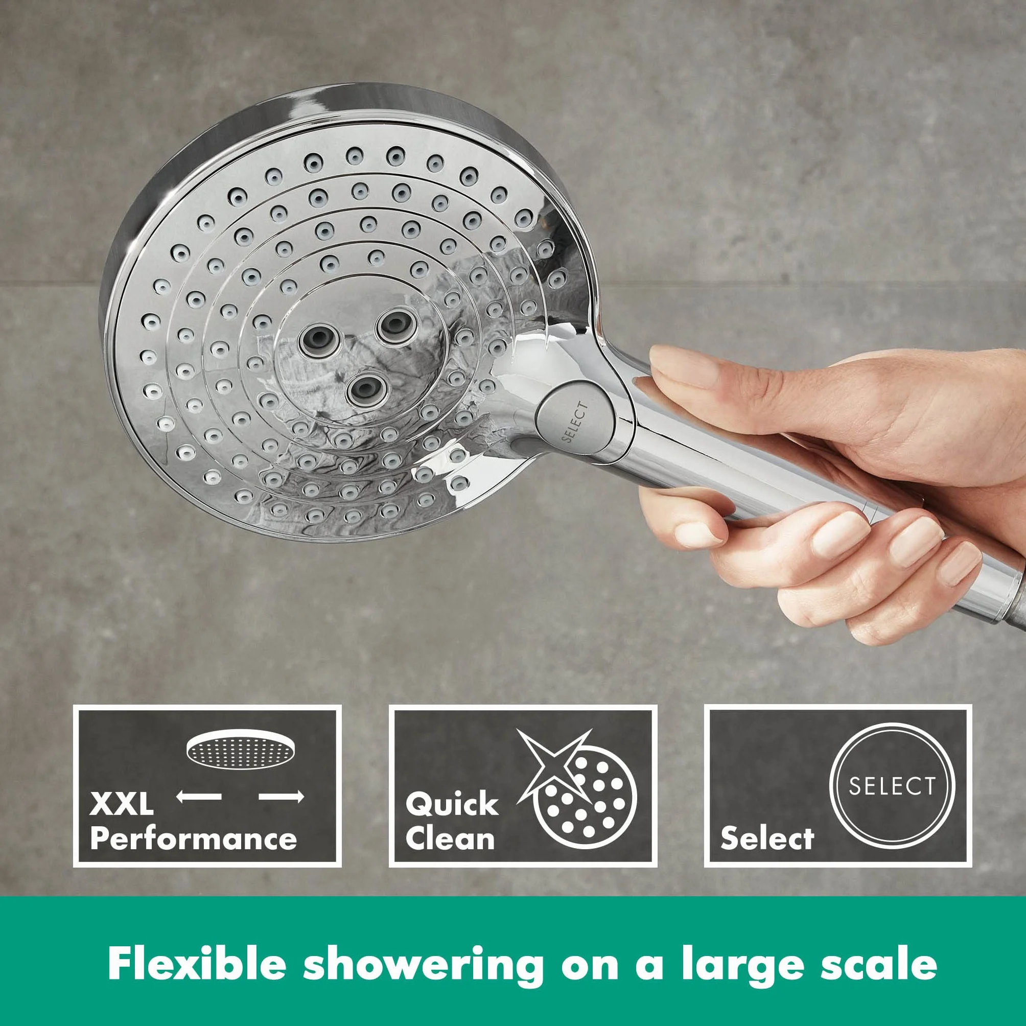 hansgrohe Raindance Select S Głowica prysznicowa 120, Słuchawka Prysznicowa z 3-strumieniowa, chrom, 26530000