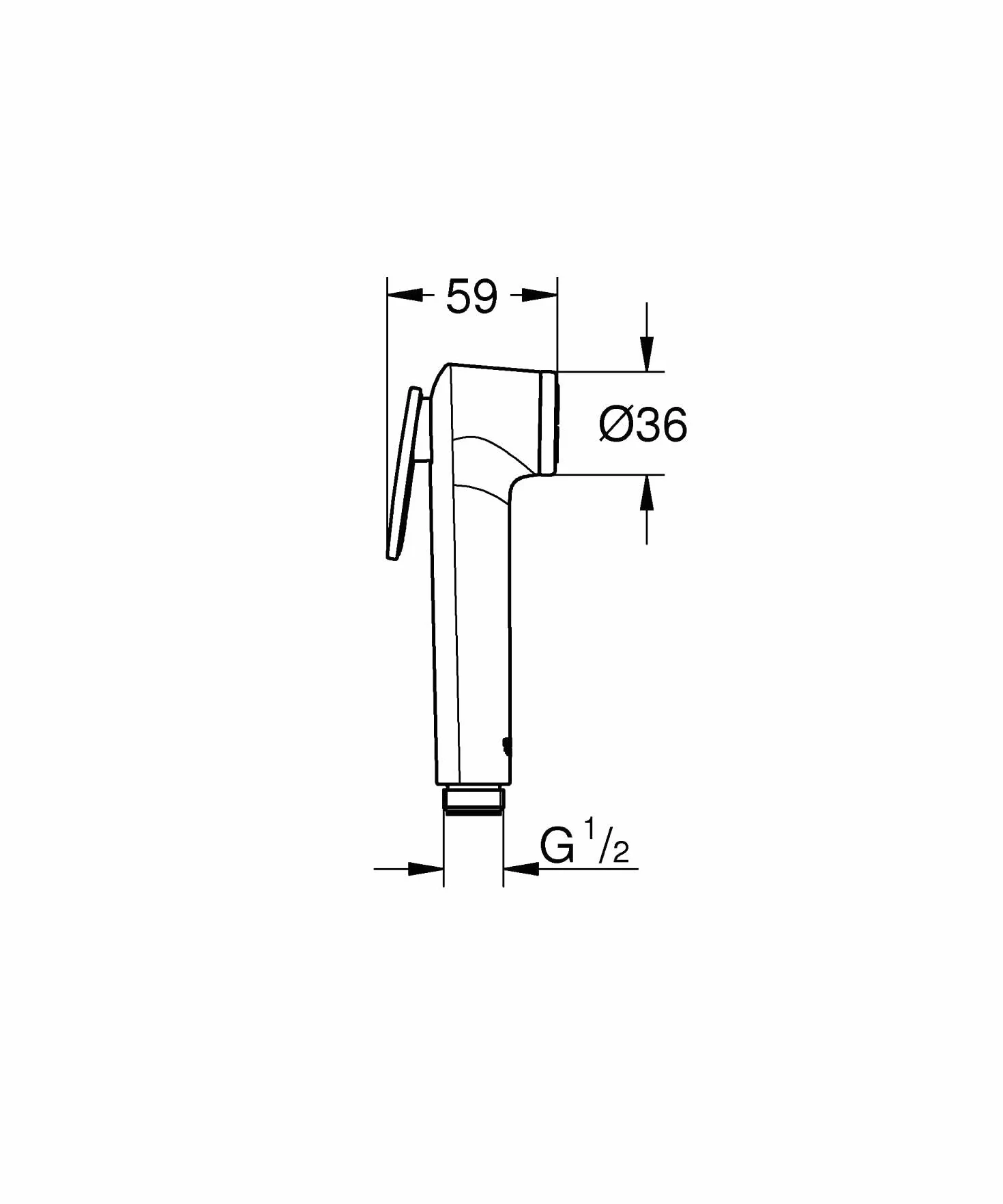 Grohe Vitalio Trigger Spray Głowica Prysznicowa, Srebrny, Ø 36 mm
