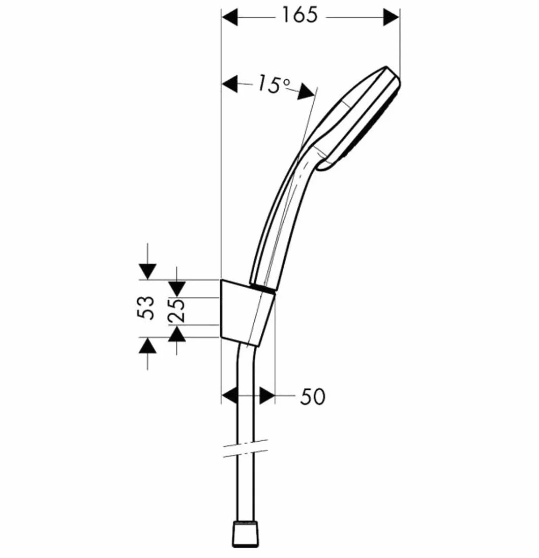 hansgrohe Croma 100 Punktowy zestaw prysznicowy Vario z wężem przysznicowym 125 cm chrom, 27592000