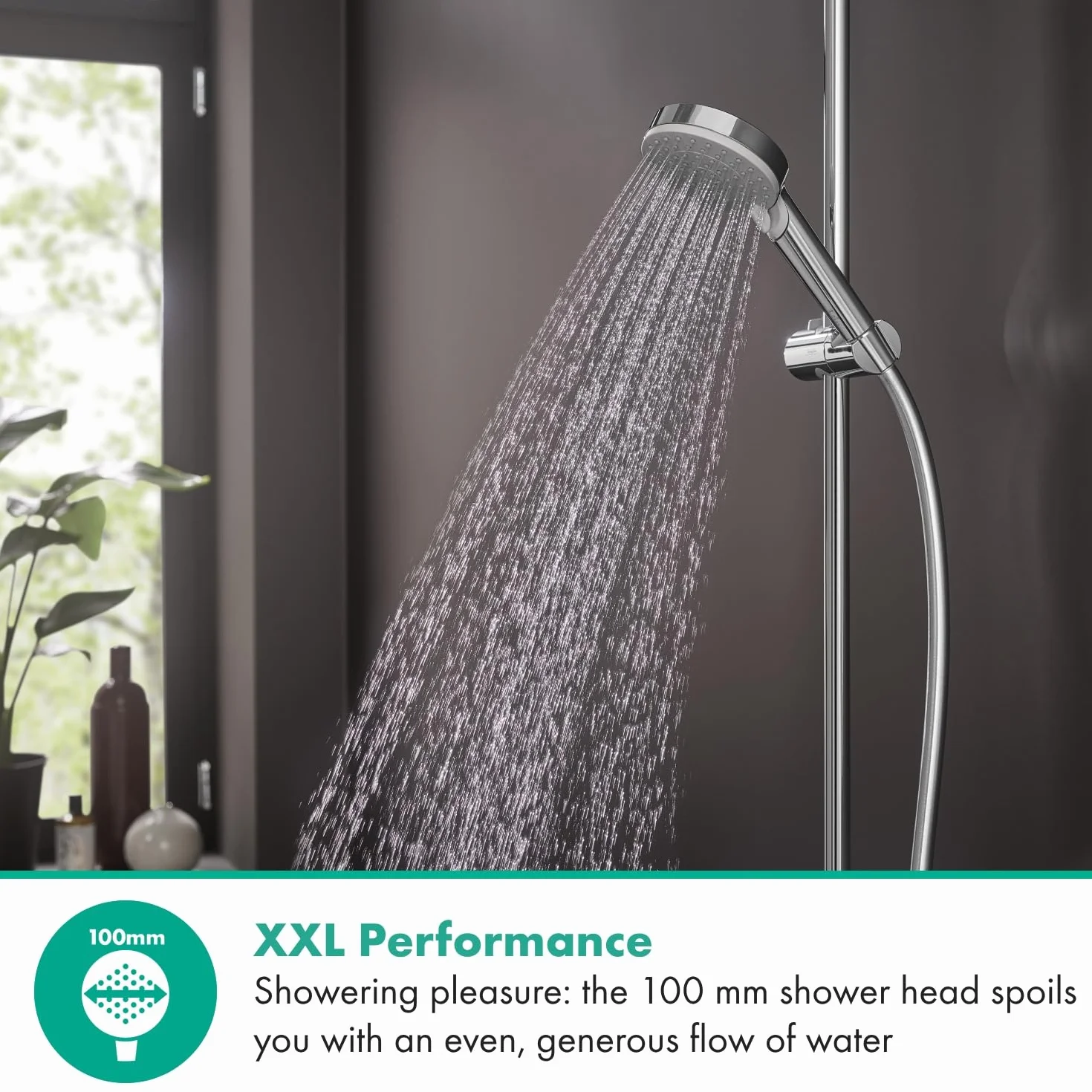 Hansgrohe Vernis Głowica Prysznicowa, Srebrny, Ø 100 mm