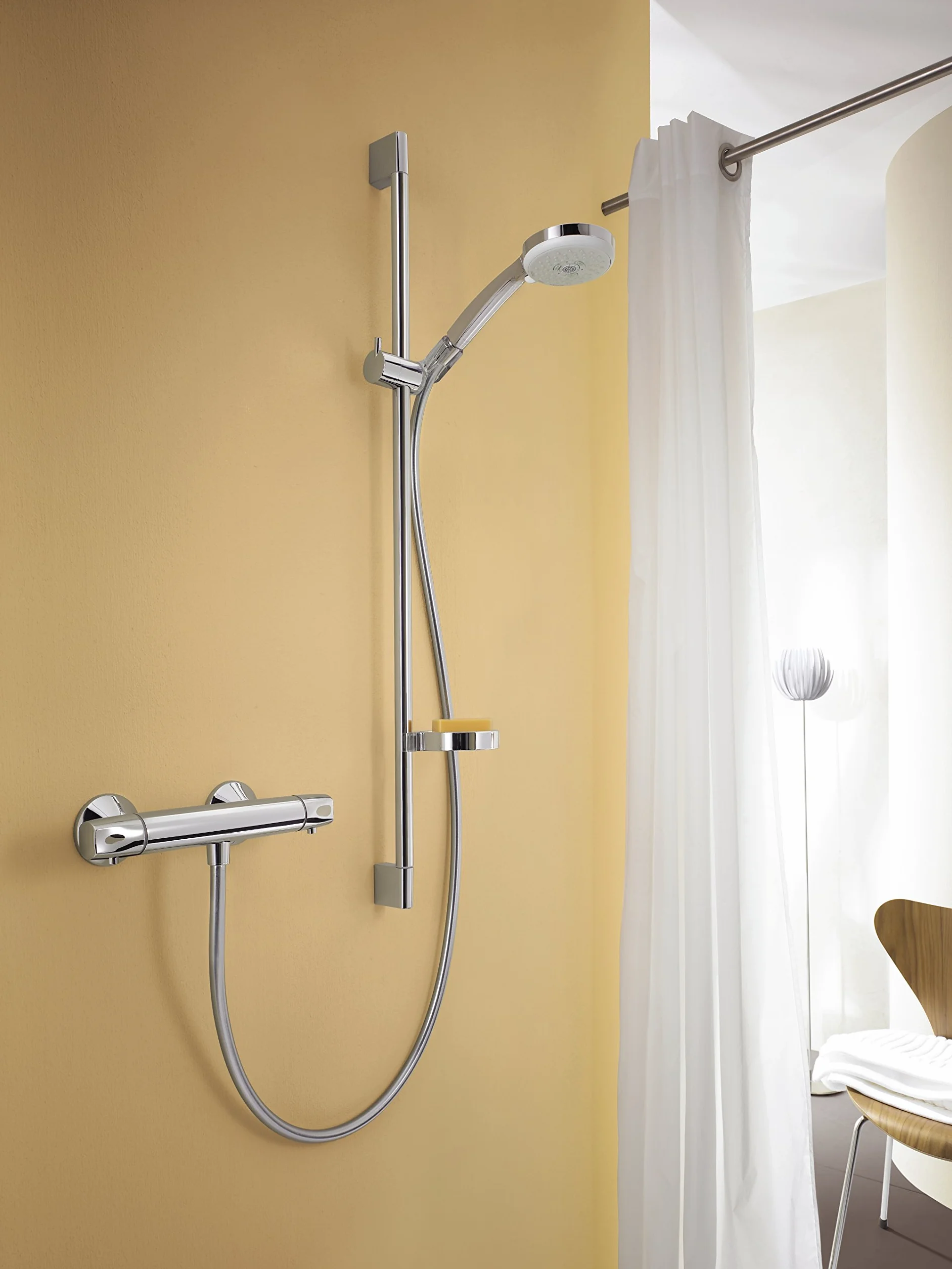 hansgrohe Croma 100 Zestaw prysznicowy Vario z drążkiem 65 cm i mydelniczką chrom, 27772000