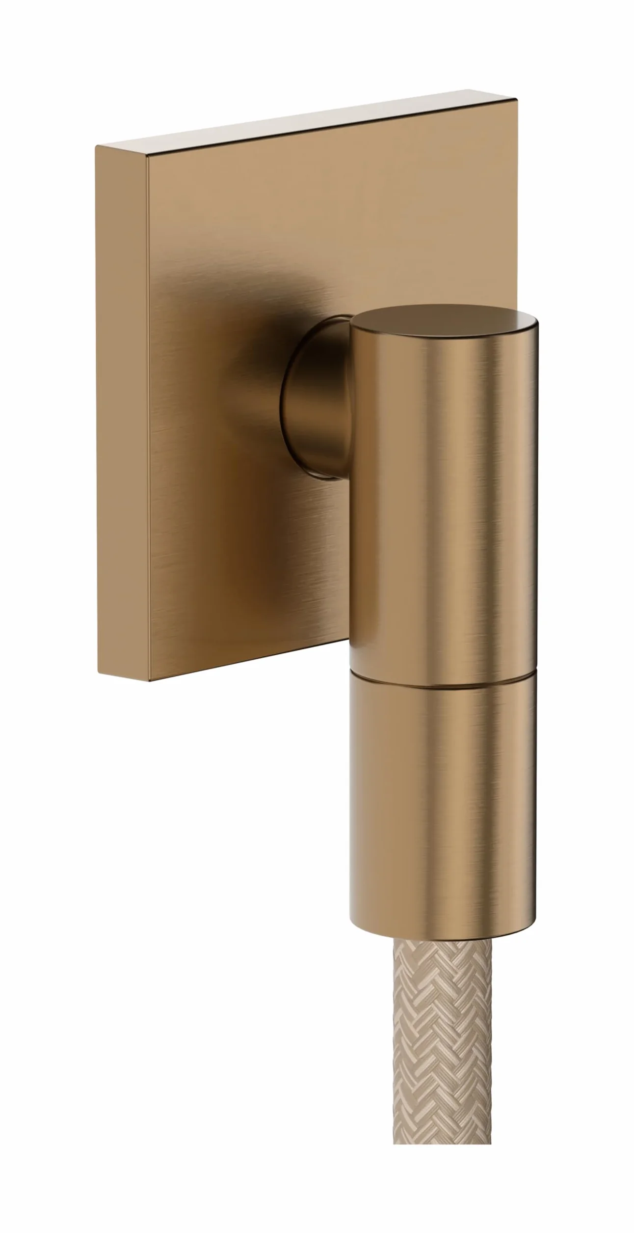 hansgrohe FixFit Fine E - przyłącze węża prysznicowego, uniwersalne przyłącze ścienne z zaworem zwrotnym, łuk przyłączeniowy do ściany, szczotkowany brąz, 28883140