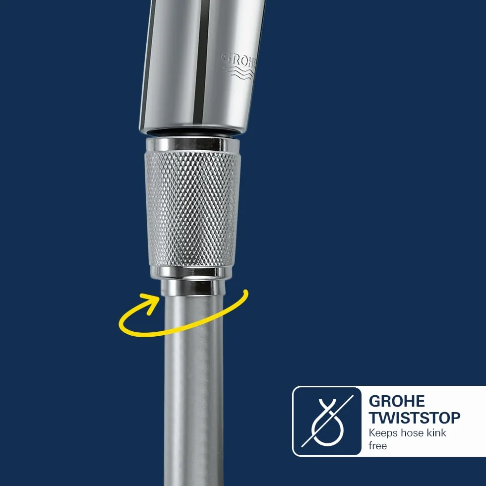 GROHE Spray Tempesta-F - Główka prysznicowa ze sterowaniem spustem - System zapobiegający osadzaniu się kamienia - Uniwersalny system mocowania - Pasuje do wszystkich standardowych węży prysznicowych