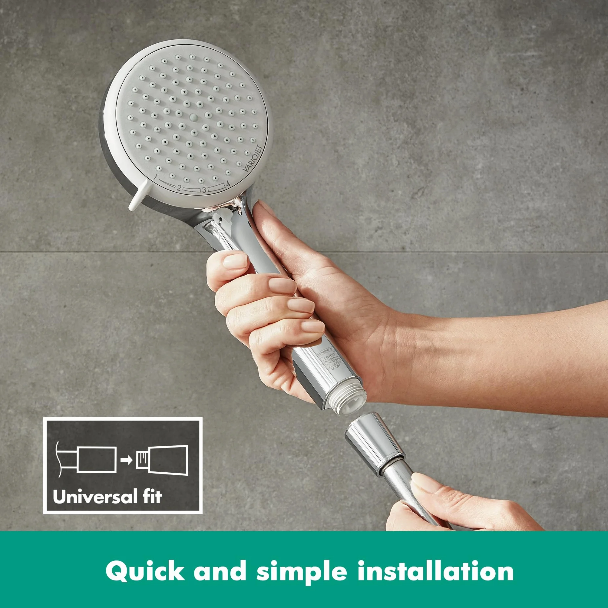 Hansgrohe Croma 100 Słuchawka Prysznicowa, Srebrny, 7.83 x 3.94 x 0.01 cm; 250 g