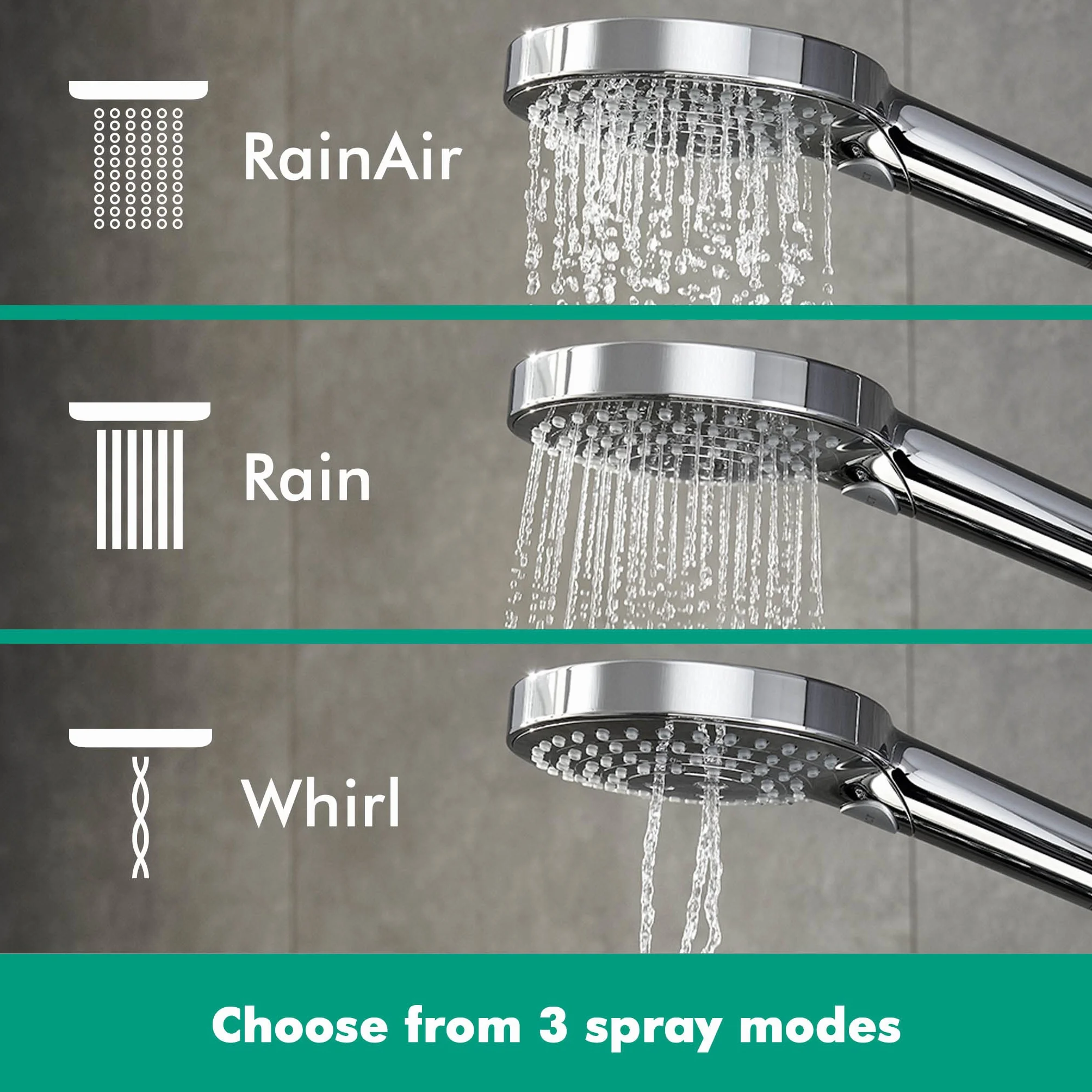 hansgrohe Raindance Select S Głowica prysznicowa 120, Słuchawka Prysznicowa z 3-strumieniowa, chrom, 26530000