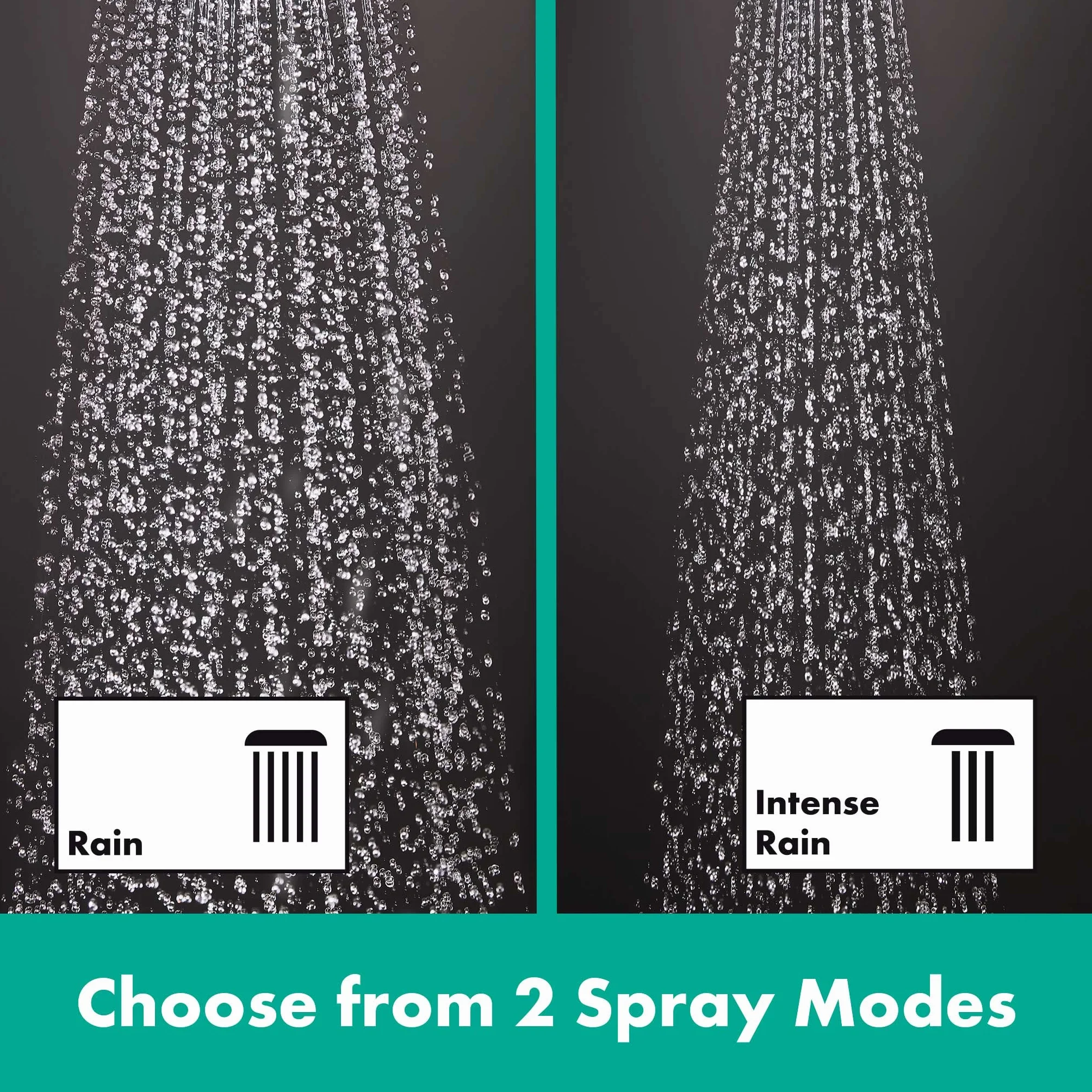 hansgrohe Vernis Blend - zestaw prysznicowy z głowicą prysznicową oszczędzający wodę (EcoSmart, 2-strumieniowa), wąż prysznicowy (1,60 m) i drążkiem (0,65 m), chrom, 26279000