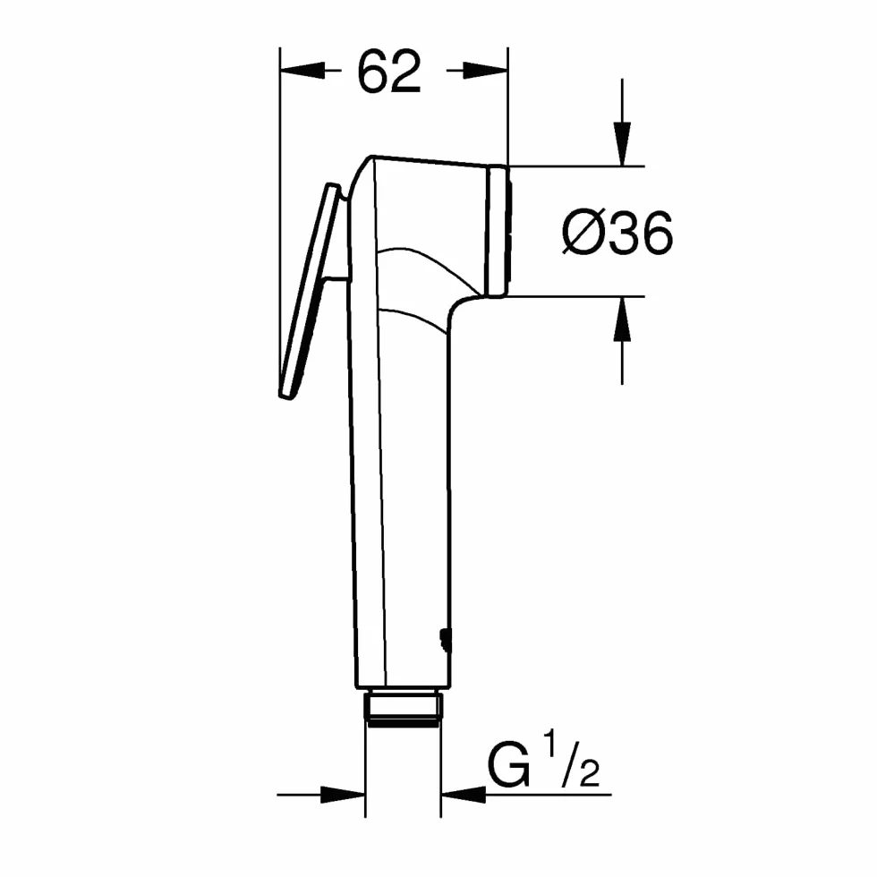 GROHE Spray Tempesta-F - Główka prysznicowa ze sterowaniem spustem - System zapobiegający osadzaniu się kamienia - Uniwersalny system mocowania - Pasuje do wszystkich standardowych węży prysznicowych