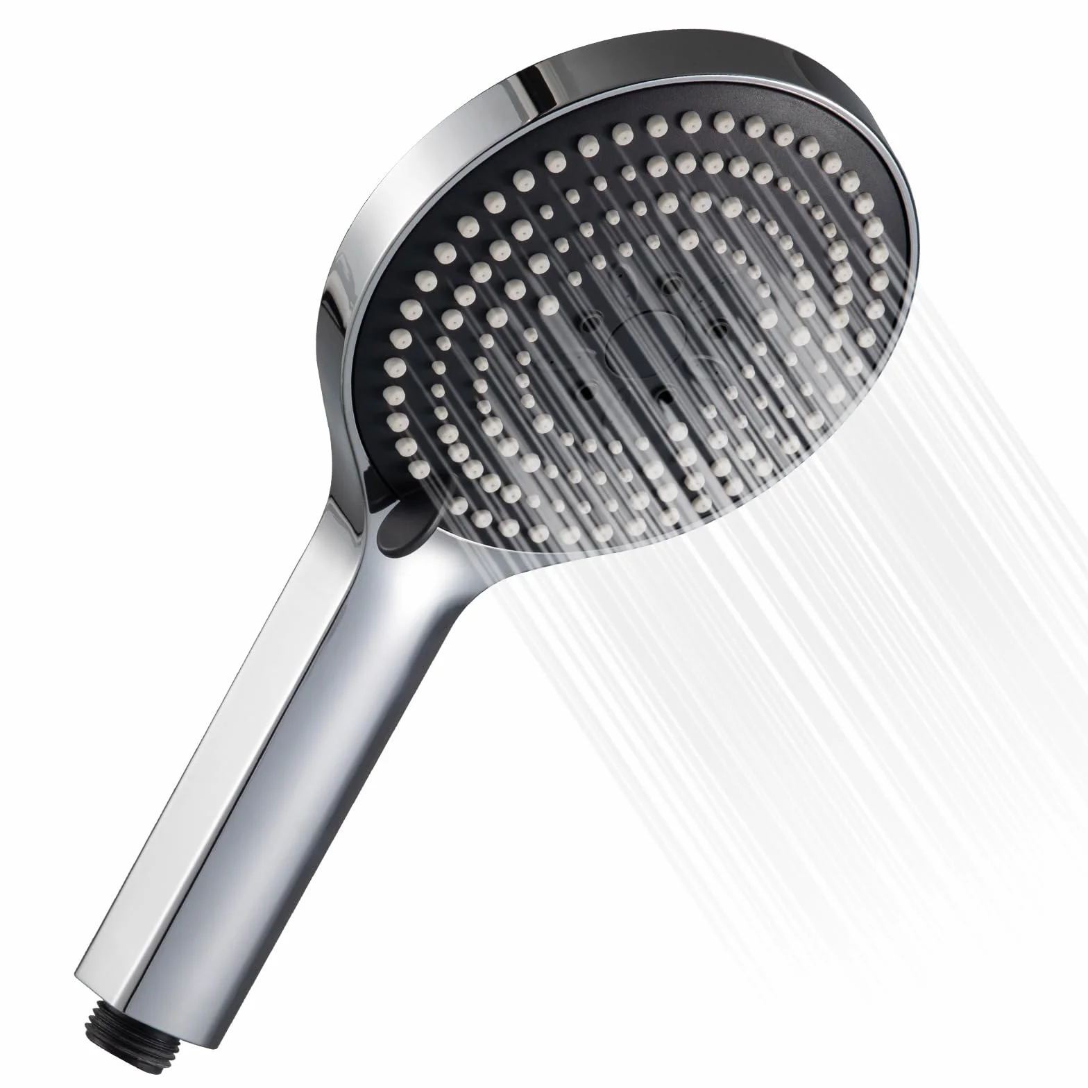 OFFO Słuchawka Prysznicowa, Ręczna Słuchawka z 6 Trybami, Duża Moc Wzmacniająca, Idealna do Niskiego Ciśnienia Wody, Chrom