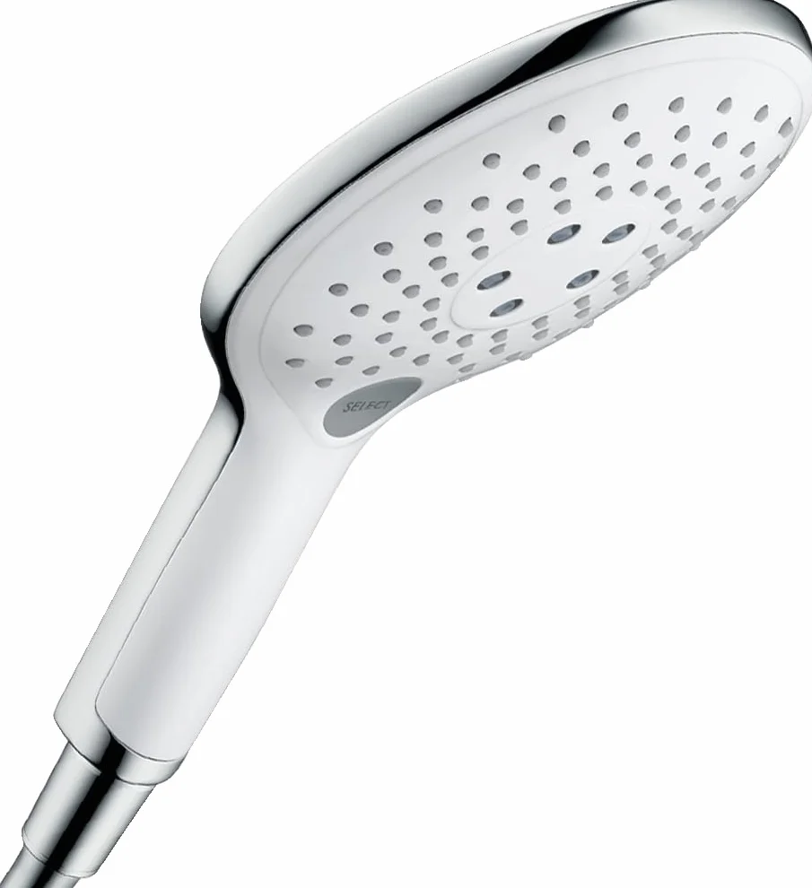 hansgrohe Raindance Select S 150, energooszczędna słuchawka prysznicowa, 3 rodzaje strumienia, biała/chrom